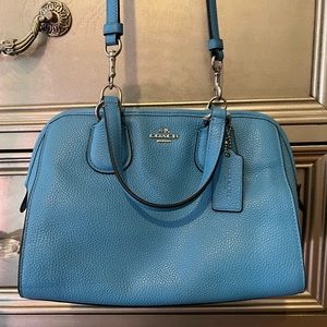 Coach Blue Satchel Tote Bag Purse